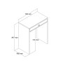 HANAH HOME Sto za šminkanje Lizbon Walnut White - slika 5