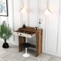 HANAH HOME Sto za šminkanje Lizbon Walnut White Marble - slika 3