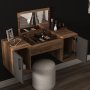 HANAH HOME Sto za šminkanje Mercan Light Walnut Anthracite - slika 3