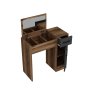 HANAH HOME Sto za šminkanje Inci Light Walnut Anthracite - slika 4