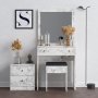 HANAH HOME Sto za šminkanje Nice Carrara Marble - slika 1