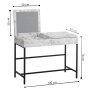 HANAH HOME Sto za šminkanje Linda Carrara Marble - slika 5