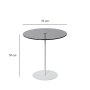 HANAH HOME Pomoćni stočić Chill Out White Dark Grey - slika 5