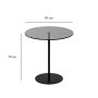 HANAH HOME Pomoćni stočić Chill Out Black Dark Grey - slika 4