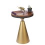 HANAH HOME Pomoćni stočić Kule Walnut Antiquaion - slika 2