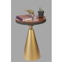 HANAH HOME Pomoćni stočić Kule Walnut Antiquaion - slika 1