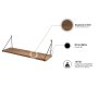 HANAH HOME Zidna polica Armoni Walnut - slika 3