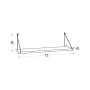 HANAH HOME Zidna polica Armoni Walnut - slika 4
