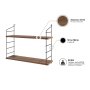 HANAH HOME Zidna polica Armoni 2'li Walnut - slika 3