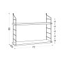 HANAH HOME Zidna polica Armoni 2'li Walnut - slika 4