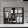 HANAH HOME Zidna polica Gupse Anthracite - slika 2