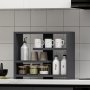 HANAH HOME Zidna polica Gupse Anthracite - slika 3