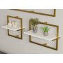 HANAH HOME Zidna polica Yeso White Gold - slika 3