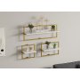 HANAH HOME Zidna polica Yeso White Gold - slika 1