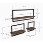 HANAH HOME Zidna polica Yeso Anthracite - slika 5