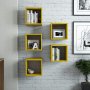 HANAH HOME Zidna polica Box Yellow - slika 1