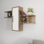 HANAH HOME Zidna polica Olida Walnut White - slika 2