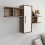 HANAH HOME Zidna polica Olida Walnut White - slika 3