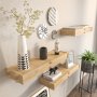 HANAH HOME Zidna polica Hiko Oak - slika 3