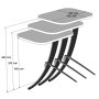 HANAH HOME Set stolova Pion White - slika 4