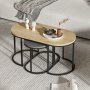 HANAH HOME Set stolova Dena Anthracite Oak - slika 3