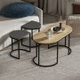 HANAH HOME Set stolova Dena Anthracite Oak - slika 4
