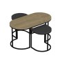 HANAH HOME Set stolova Dena Anthracite Oak - slika 5