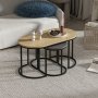 HANAH HOME Set stolova Dena Anthracite Oak - slika 1