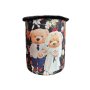 HANAH HOME Tabure Jungle Scar Pouffe 18 Black - slika 1