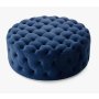 HANAH HOME Tabure Nilka Kapitone Pouffe 70 Dark Blue - slika 1