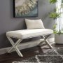 HANAH HOME Tabure Pelona Capraz Pouffe 120 White - slika 1