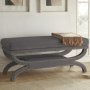 HANAH HOME Tabure Felice Halka Pouffe 120 Grey - slika 1