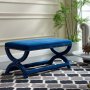 HANAH HOME Tabure Felice Halka Pouffe 120 Dark Blue - slika 1