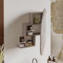 HANAH HOME Kupatilski ormarić Cloud Storage Bathroom Wall Mirror Light Mocha - slika 1