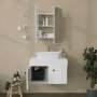HANAH HOME Kupatilski ormarić Quartz Cabinet White - slika 3
