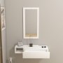 HANAH HOME Polica sa ogledalom Vien White - slika 2