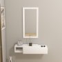 HANAH HOME Polica sa ogledalom Vien White - slika 1