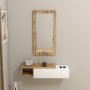 HANAH HOME Polica sa ogledalom Vien Atlantic Pine White - slika 1