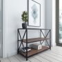 HANAH HOME Polica Zena Walnut Black - slika 1
