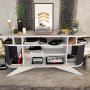 HANAH HOME Komoda Stor White Anthracite - slika 4