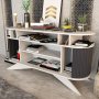 HANAH HOME Komoda Stor White Anthracite - slika 5