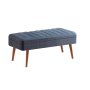 HANAH HOME Trpezarijska klupa Vina 1048 2 WalnutDark Blue - slika 1