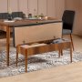 HANAH HOME Trpezarijska klupa Vina Bench Anthracite Walnut - slika 3