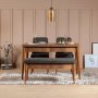 HANAH HOME Trpezarijska klupa Vina Bench Anthracite Walnut - slika 4