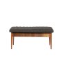 HANAH HOME Trpezarijska klupa Vina Bench Anthracite Walnut - slika 1