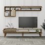 HANAH HOME TV polica Milan Walnut Travertine - slika 3