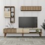HANAH HOME TV polica Milan Walnut Travertine - slika 4