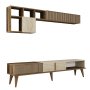 HANAH HOME TV polica Milan Walnut Travertine - slika 1