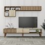 HANAH HOME TV polica Milan Walnut Travertine - slika 2