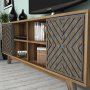 HANAH HOME TV polica Inci Walnut Blue - slika 4